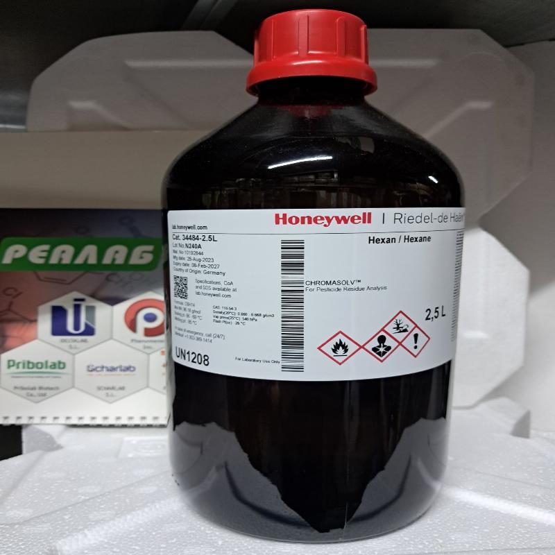 Гексан CHROMASOLV® для аналізу залишків пестицидів, 2.5 л